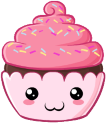 Cupcake - Kawaii Cupcake Png (396x463), Png Download