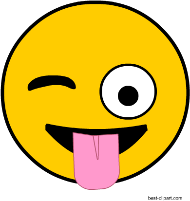 Winking Emoji Face With Tongue Clip Art - Booth Props Printable Emoji (450x450), Png Download