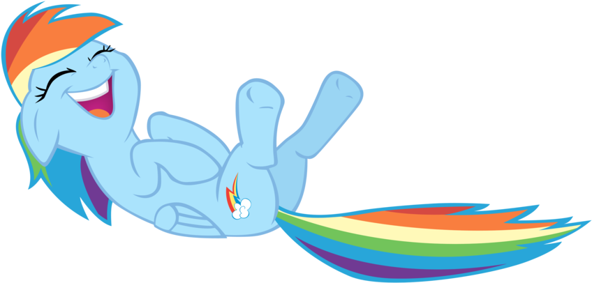 Crying Emoji Emoticon Transparent Png Svg - My Little Pony Rainbow Dash Laughing (900x440), Png Download