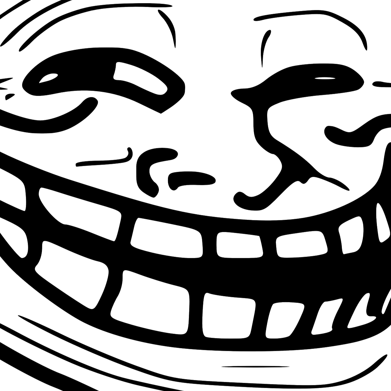 Troll Face (1250x1249), Png Download
