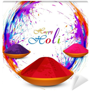 Beautiful Holi Powder In Colorful Festival Background - Holi Festivals Designs (400x400), Png Download