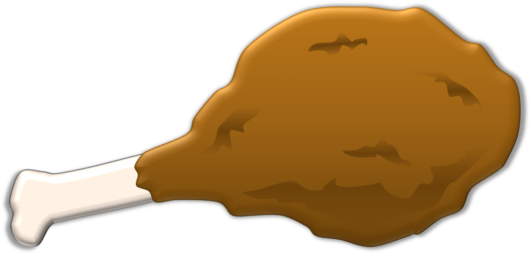 28 Collection Of Clipart Turkey Leg - Fried Chicken Leg Cartoon (1076x519), Png Download