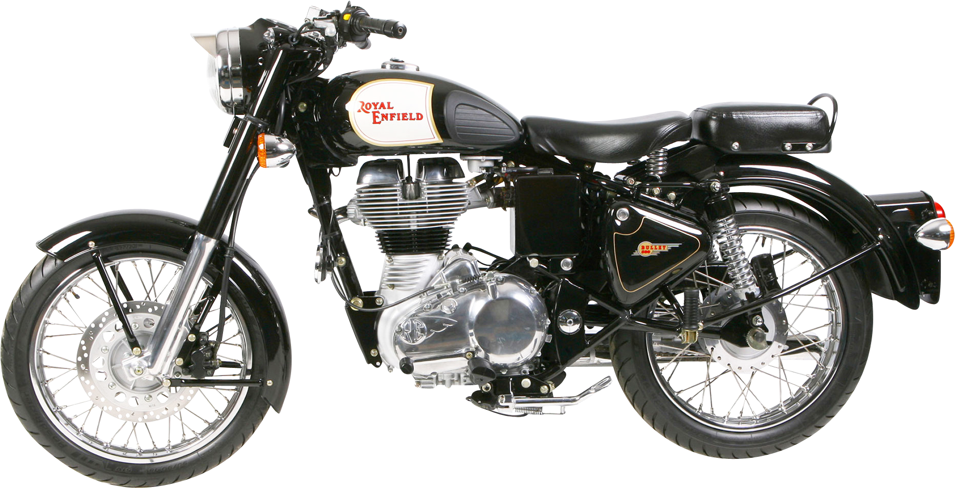 Clipart Freeuse Enfield Classic Black Motorcycle Png - Royal Enfield Black Bike (1922x1028), Png Download
