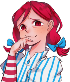 Smug - Wendy's Restaurant Anime (500x334), Png Download