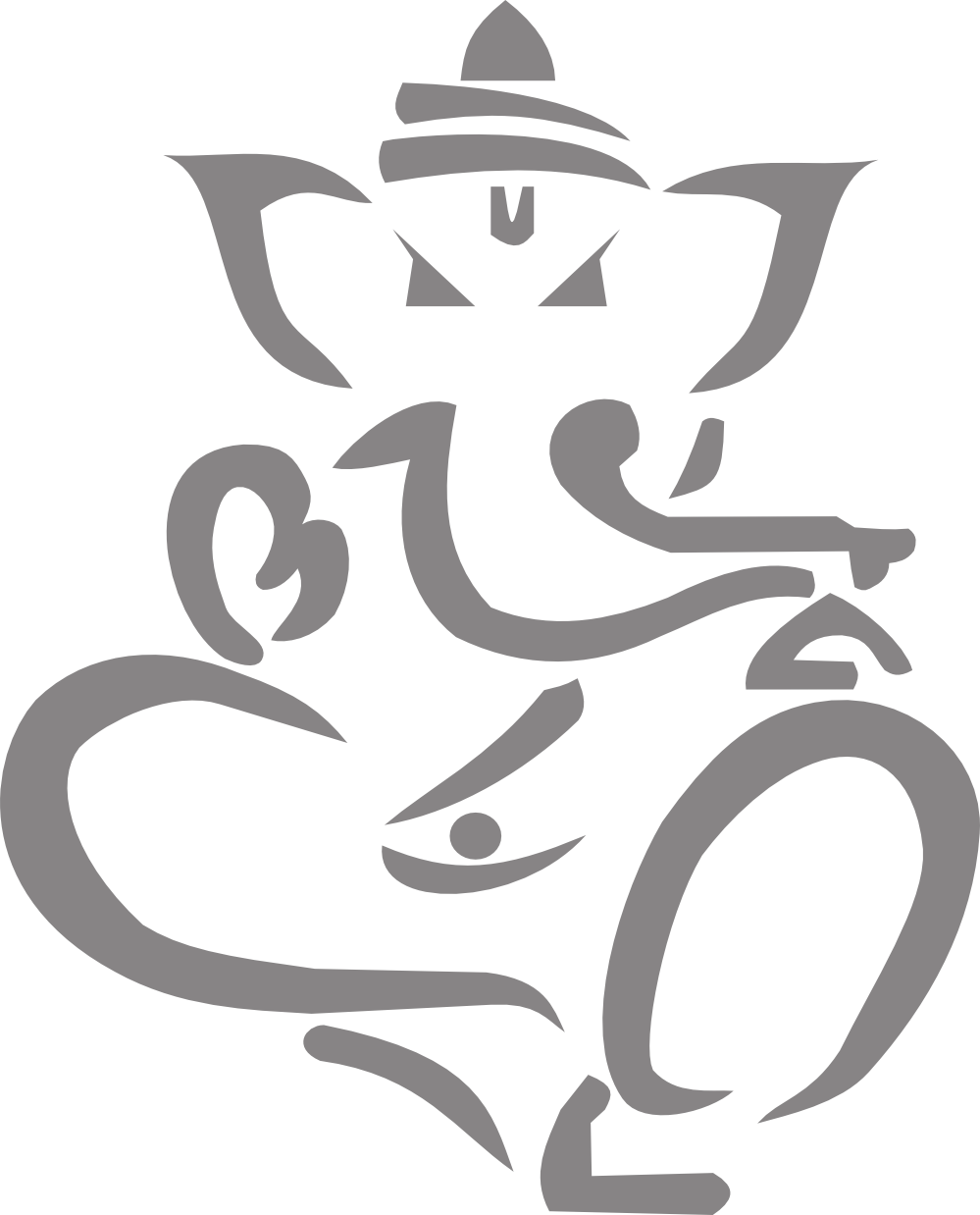 Clip Art - Black And White Ganpati (999x1238), Png Download