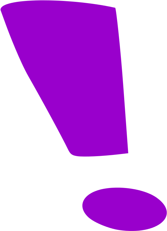 Purple Exclamation Mark - Exclamation Point Clipart (768x768), Png Download