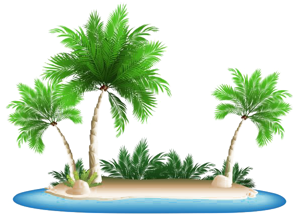 Vacation Beach Png Image Background - Tropical Island Png (600x450), Png Download