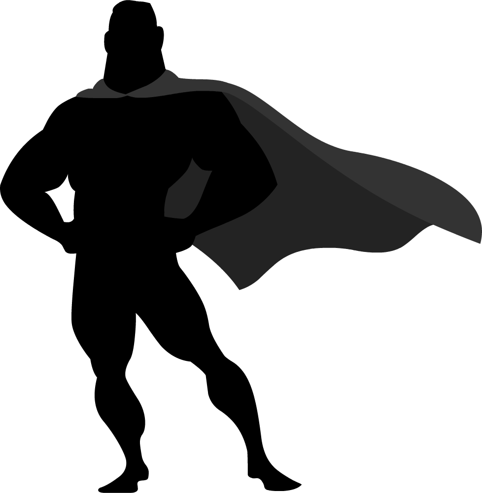 Superhero Silhouette Png Svg Freeuse Download - Super Hero Png Silhouette (978x1000), Png Download