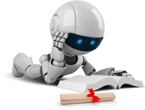 Robot Reading - Machine Learning Png (479x374), Png Download