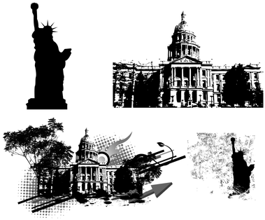 Usa, Capital, Statue Of Liberty - Statue Of Liberty (400x340), Png Download