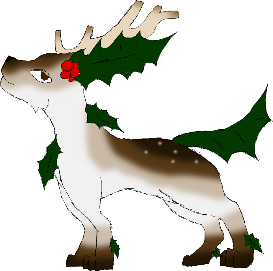 Reindeer Holly Leafeon - Leafeon (2000x1500), Png Download