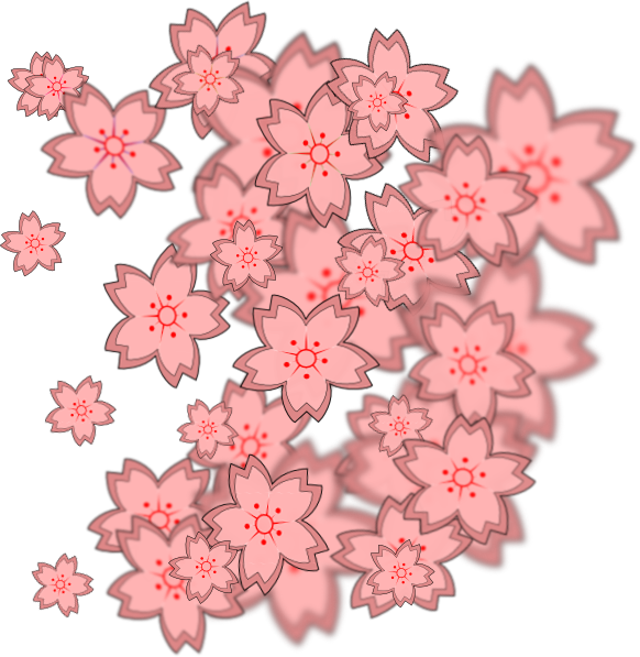 Asians Clipart Cherry Blossom Japanese Floral Pattern Transparent Full Size Png Download Seekpng