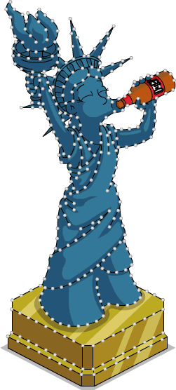 Duff Statue Of Liberty Menu - Statue De La Liberté Gag (251x556), Png Download