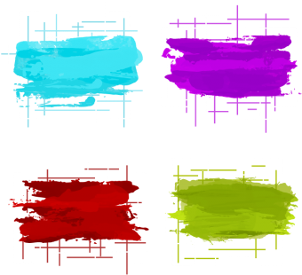 Abstract Line Banner With Watercolour Detailed, Shape, - Watercolor Painting (360x360), Png Download