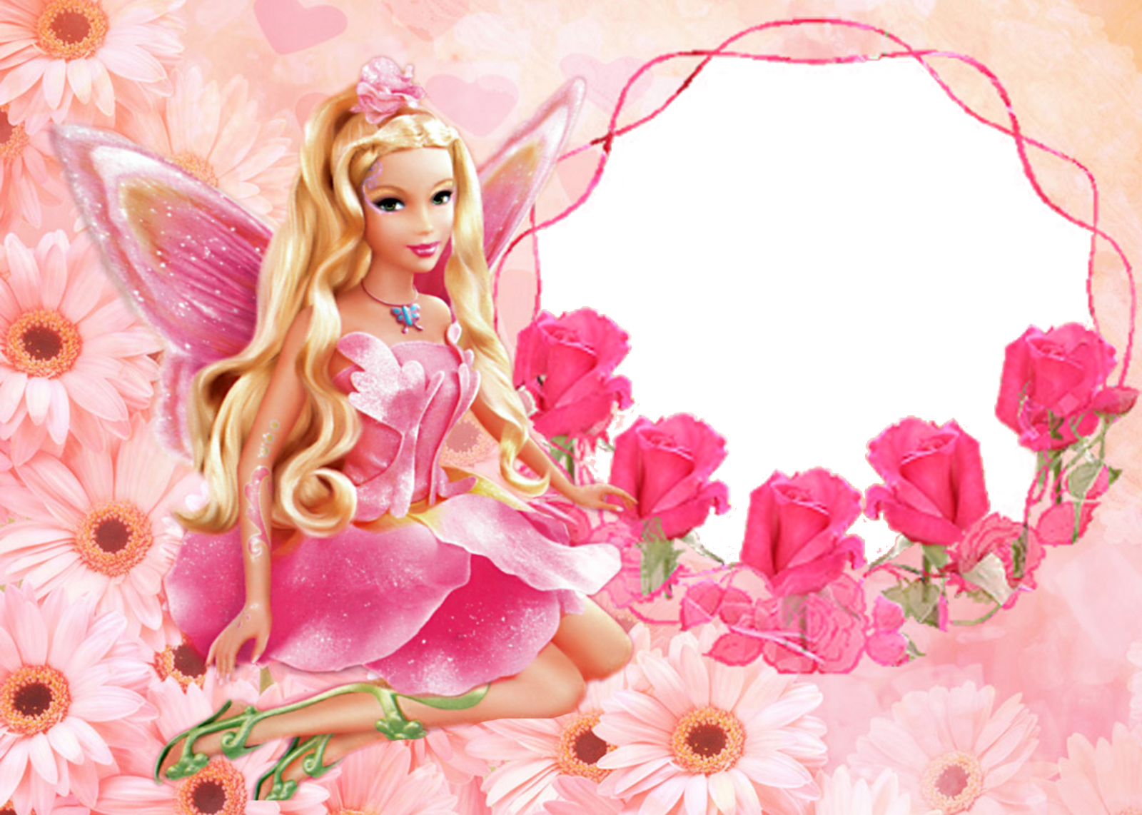Nice Barbie Wallpapers For Desktop 14 - Barbie Background For Birthday (1600x1142), Png Download