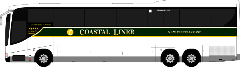 Bus - Volvo Bus Side View (800x223), Png Download