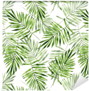 Watercolor Seamless Pattern 2 Wallpaper • Pixers® • - Palm Leaves (400x400), Png Download