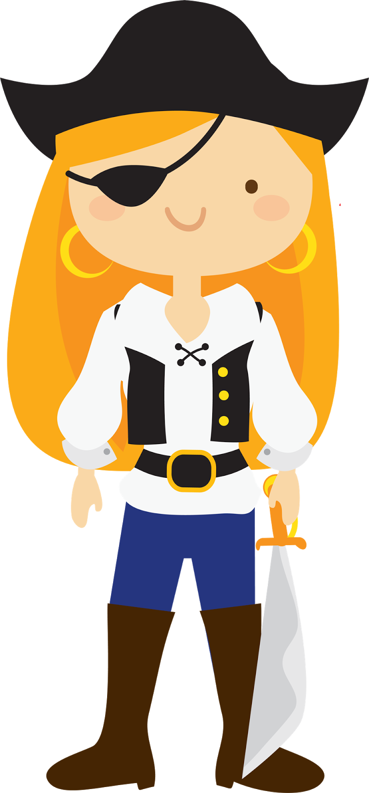 Pirate Queen Teaching Treasures - Pirate Teacher Clipart (744x1600), Png Download