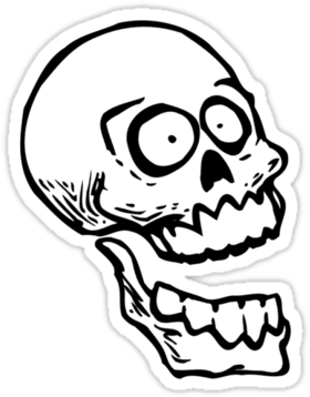 Funny Skull Stickers By Muhammadather - Funny Skull Stickers (375x360), Png Download