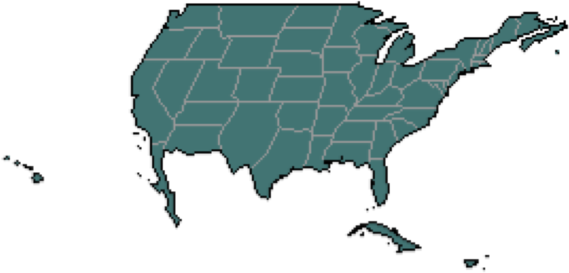 Enlarged Usa Map - Localizacion De Mexico (1223x584), Png Download