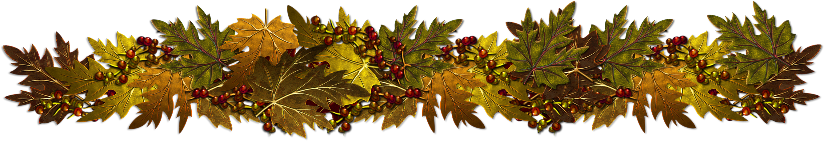 Decoration Border Cliparts - Fall Image Border Png (2788x663), Png Download
