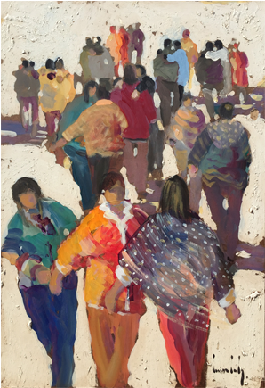 Oil And Acrylic - Art (574x434), Png Download