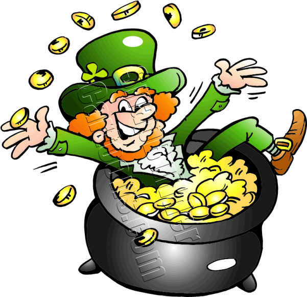 Leprechaun Pot Of Gold Png - Duende Con Olla Png (600x600), Png Download