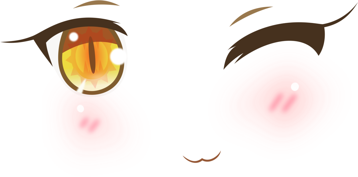 Vector Library Download Orange Eye Cat Smile Vanilla - Anime Cat Eyes Png (1254x637), Png Download