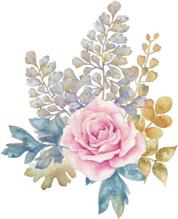 Png Images Transparent Backgrounds Images For Free - Pink Watercolour Flower Png (675x800), Png Download