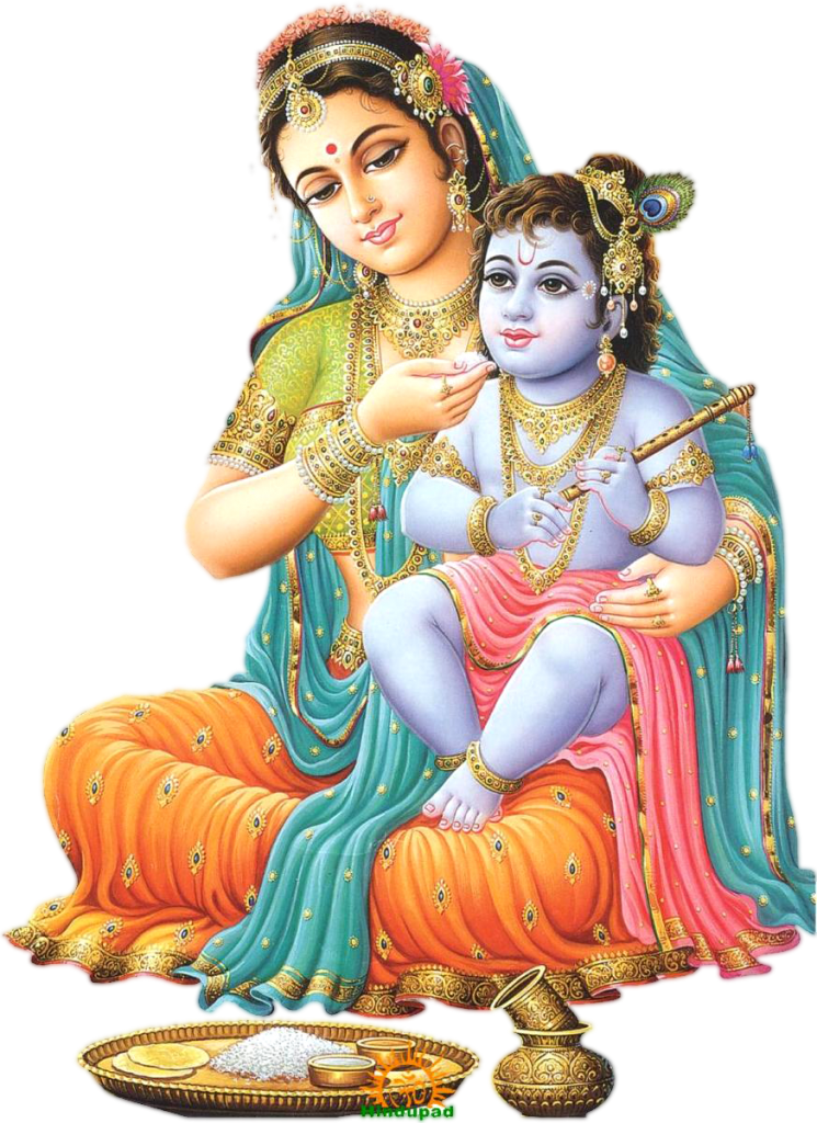 Krishna Png Background Image - Yashoda And Krishna Png (745x1024), Png Download