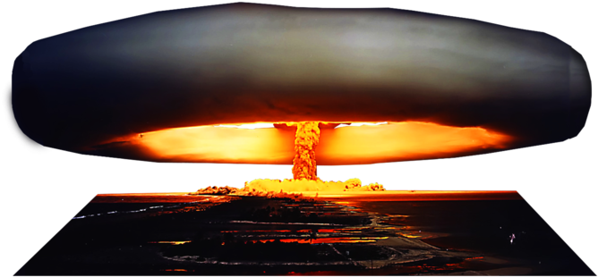 Nuke Explosion Png - Nuclear Png (900x383), Png Download