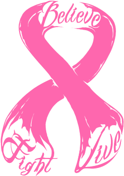 Breast Cancer Pink Ribbon Temporary Tattoo - Cafepress Believe Fight Live Samsung Galaxy S8 Case (600x600), Png Download