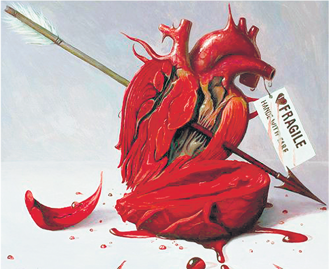 Broken Heart Art (960x540), Png Download
