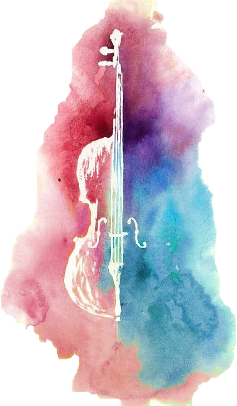 Watercolor Violin Png (480x824), Png Download