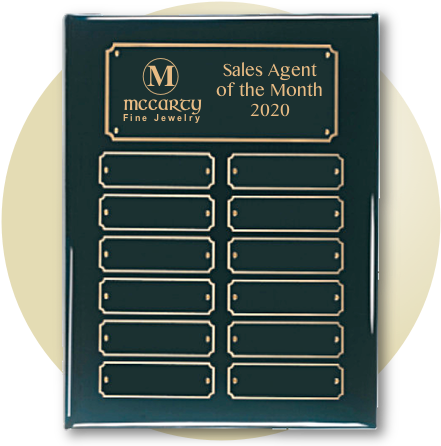 P912b - Black Perpetual Employee Of The Month Plaque (450x450), Png Download