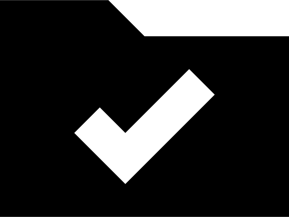 Folder With Check Mark Comments - Graphic Design (980x736), Png Download