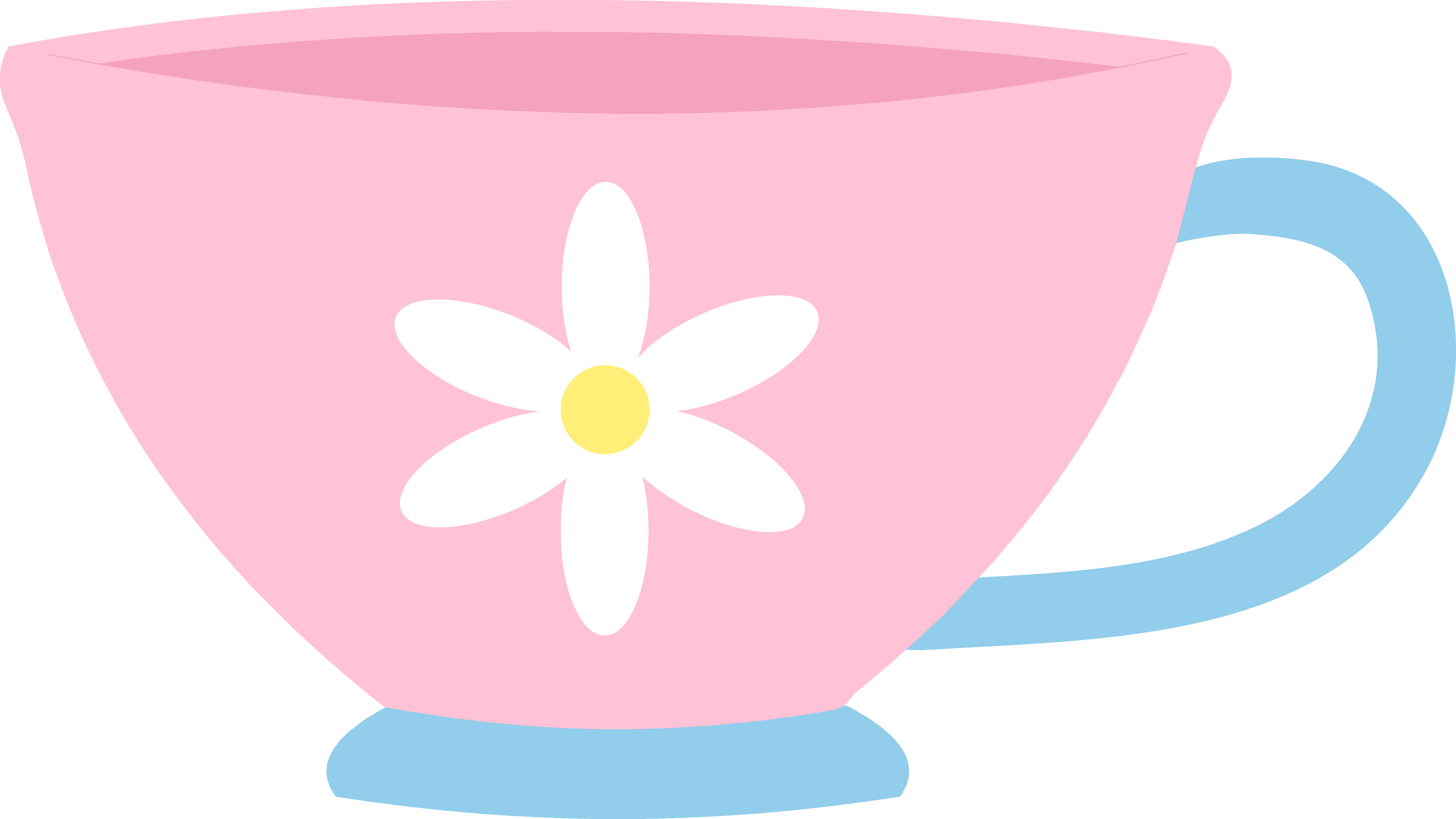Cup Clip Art Panda Free Images Info - Cute Tea Cup Clipart (5886x3311), Png Download