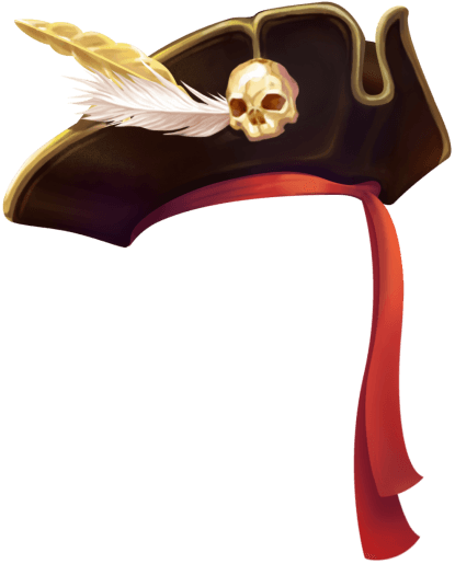 Report Abuse - Pirate Feather Hat Png (415x515), Png Download