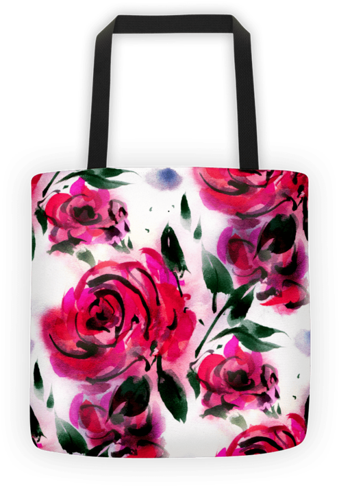 Rose Petal Tote Bag - 【au限定】手帳タイプ スマホケース カバー Sh-01g 011132 (800x800), Png Download
