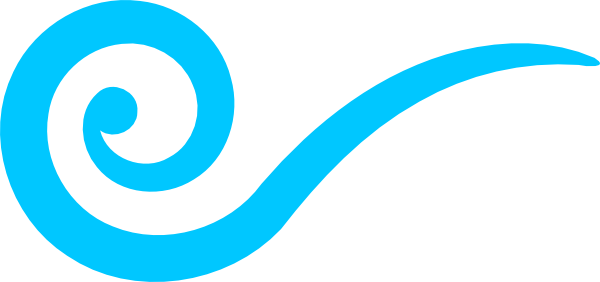 Wind Clipart Blue Swirl - Swirl Clip Art (600x282), Png Download