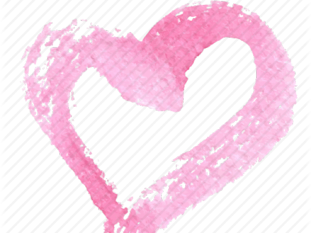 Drawn Hearts Watercolor - Heart (640x480), Png Download