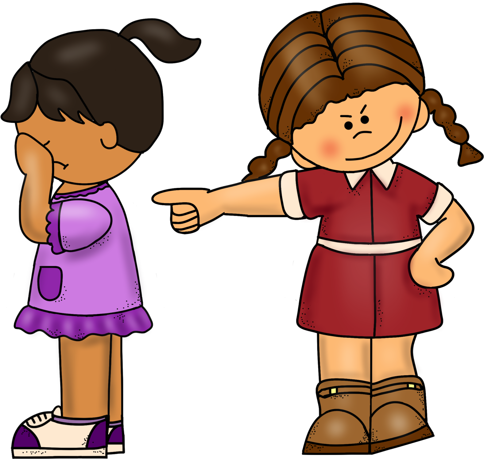 Vector Download Anger Clipart Emotional Person - Girl Getting Bullied Clipart (1600x1523), Png Download