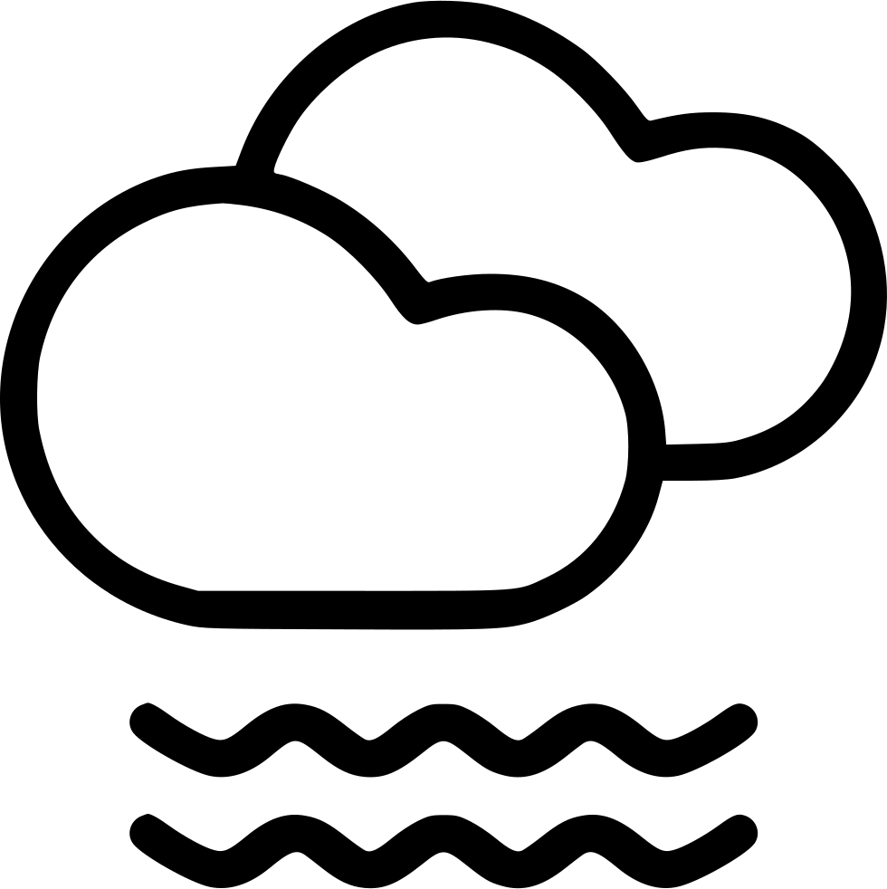 Cloud Clouds Mist Fog Frost Foggy Comments - Cloud With Fog Symbol (980x982), Png Download