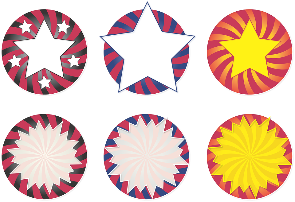 Seal Set Star Usa United States Sale Icon - Circle (496x340), Png Download
