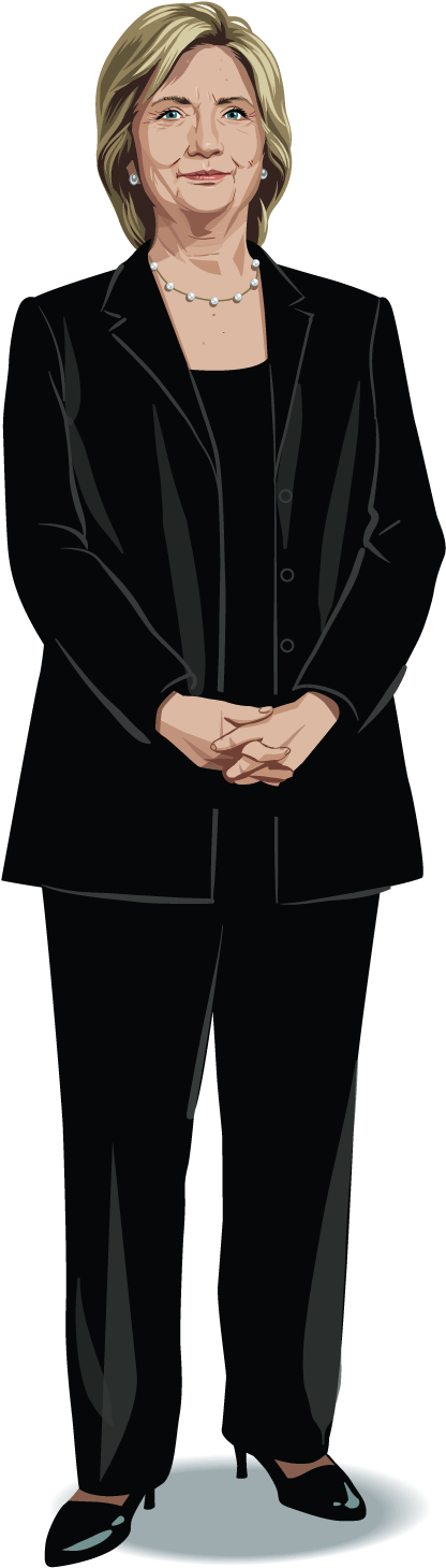 Png Royalty Free Stock See How Trump And Clinton S - Hillary Clinton (600x1626), Png Download