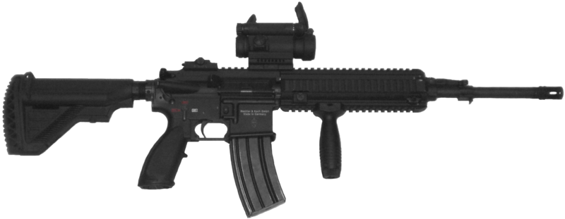 Hk416 Red Dot - Heckler Koch Msg 90 Sniper Rifle (800x311), Png Download
