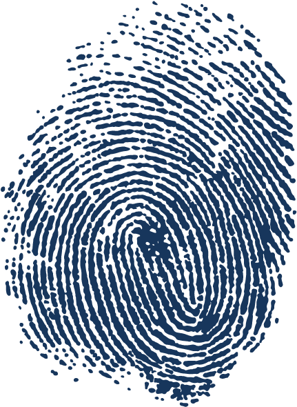 Fingerprint Icon Png Library - Blue Fingerprint Png (595x595), Png Download