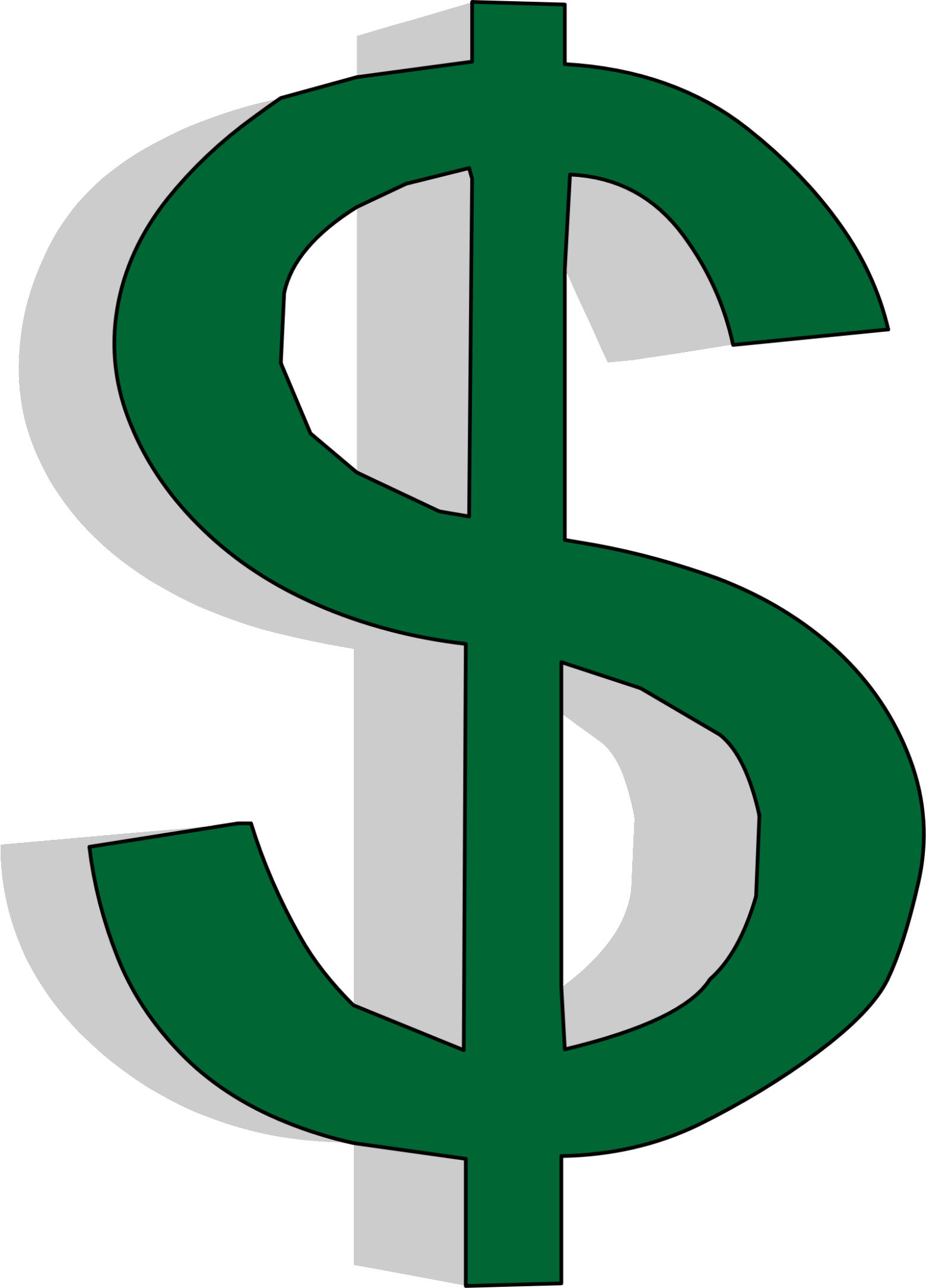 Dollar Sign Clipart (426x593), Png Download