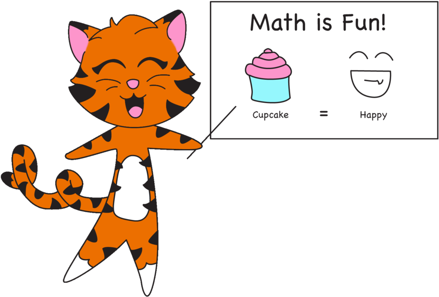 Tiiger Clipart Math - Math Tiger (900x630), Png Download