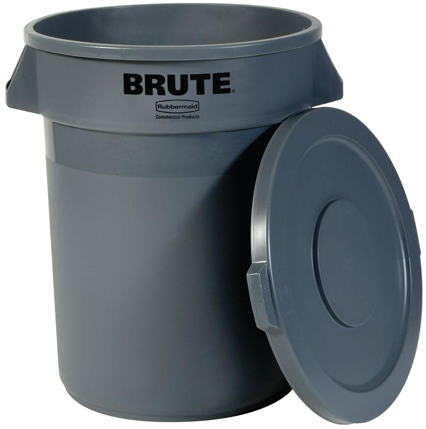 Trash Can Png Pic - Brute 20 Gal. Grey Round Trash Can (1000x1000), Png Download
